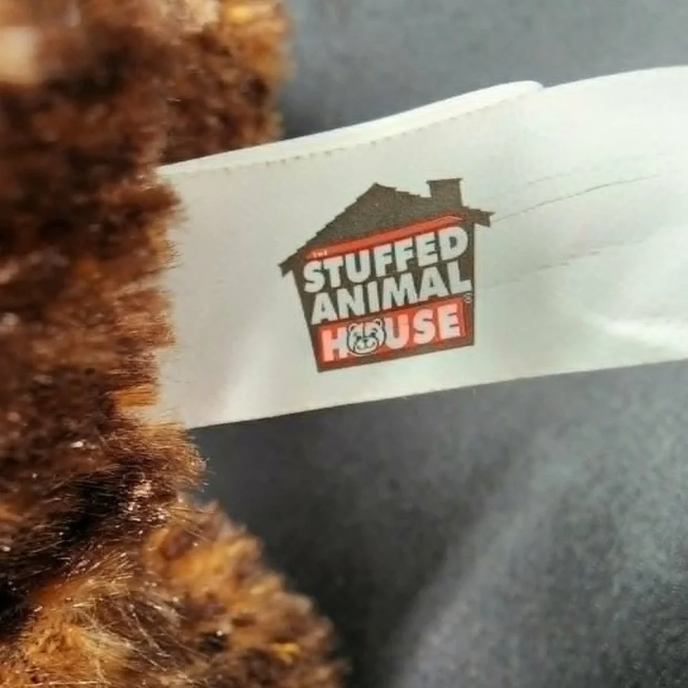 Stuffed Animal House Brown Grizzly Bear Plush Woodland Forest Cabin‎ Nursery